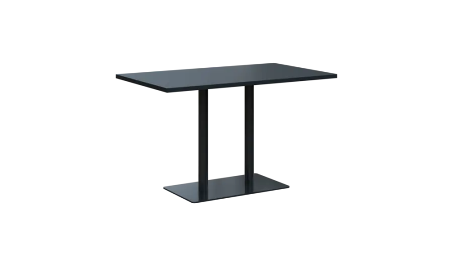 RGT 52 stůl hranatý, noha trubková, černá, deska 25 mm, široký 1200 mm, antracit